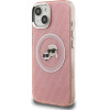 Karl Lagerfeld IML K&CH Heads Repeated Logo MagSafe Case for iPhone 15 Pink - (KLHMP15SHMKBKCHP)