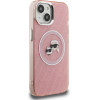 Karl Lagerfeld IML K&CH Heads Repeated Logo MagSafe Case for iPhone 15 Pink - (KLHMP15SHMKBKCHP)