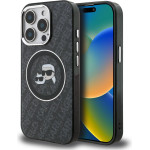 Karl Lagerfeld IML K&CH Heads Repeated Logo MagSafe Case for iPhone 15 Pro Black - (KLHMP15LHMKBKCHK)