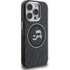 Karl Lagerfeld IML K&CH Heads Repeated Logo MagSafe Case for iPhone 15 Pro Max Black - (KLHMP15XHMKBKCHK)