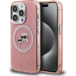 Karl Lagerfeld IML K&CH Heads Repeated Logo MagSafe Case for iPhone 15 Pro Max Pink - (KLHMP15XHMKBKCHP)