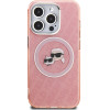 Karl Lagerfeld IML K&CH Heads Repeated Logo MagSafe Case for iPhone 15 Pro Max Pink - (KLHMP15XHMKBKCHP)