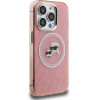 Karl Lagerfeld IML K&CH Heads Repeated Logo MagSafe Case for iPhone 15 Pro Max Pink - (KLHMP15XHMKBKCHP)