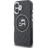 Karl Lagerfeld IML K&CH Heads Repeated Logo MagSafe Case for iPhone 16 Black - (KLHMP16SHMKBKCHK)