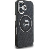 Karl Lagerfeld IML K&CH Heads Repeated Logo MagSafe Case for iPhone 16 Black - (KLHMP16SHMKBKCHK)