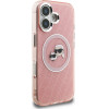 Karl Lagerfeld IML K&CH Heads Repeated Logo MagSafe Case for iPhone 16 Pink - (KLHMP16SHMKBKCHP)