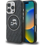 Karl Lagerfeld IML K&CH Heads Repeated Logo MagSafe Case for iPhone 16 Pro Black - (KLHMP16LHMKBKCHK)