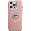 Karl Lagerfeld IML K&CH Heads Repeated Logo MagSafe Case for iPhone 16 Pro Max Pink - (KLHMP16XHMKBKCHP)