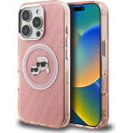 Karl Lagerfeld IML K&CH Heads Repeated Logo MagSafe Case for iPhone 16 Pro Pink - (KLHMP16LHMKBKCHP)