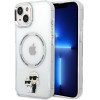 Karl Lagerfeld IML Karl and Choupette MagSafe Case for iPhone 15 Transparent - (KLHMP15SHNKCIT)