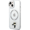 Karl Lagerfeld IML Karl and Choupette MagSafe Case for iPhone 15 Transparent - (KLHMP15SHNKCIT)