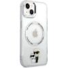 Karl Lagerfeld IML Karl and Choupette MagSafe Case for iPhone 15 Transparent - (KLHMP15SHNKCIT)