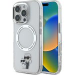 Karl Lagerfeld IML Karl and Choupette MagSafe Case for iPhone 16 Pro Max Transparent - (KLHMP16XHNKCIT)