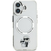 Karl Lagerfeld IML Karl and Choupette MagSafe Case for iPhone 16 Transparent - (KLHMP16SHNKCIT)