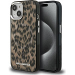 Karl Lagerfeld IML Leopard MagSafe Case for iPhone 15 Brown - (KLHMP15SHDLEOICW)