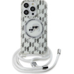 Karl Lagerfeld IML Monogram Crossbody K&CH Heads MagSafe Case for iPhone 14 Pro Max Transparent - (KLHMP14XHCKCKLCT)