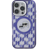 Karl Lagerfeld IML Monogram K&CH Heads MagSafe Case for iPhone 16 Pro Max Purple - (KLHMP16XHMCKMHU)