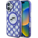 Karl Lagerfeld IML Monogram K&CH Heads MagSafe Case for iPhone 16 Purple - (KLHMP16SHMCKMHU)