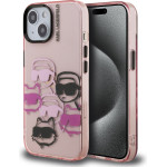 Karl Lagerfeld IML Multi K&CH Heads Case for iPhone 15 Pink - (KLHCP15SHMCHKCP)