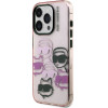 Karl Lagerfeld IML Multi K&CH Heads Case for iPhone 15 Pro Max Pink - (KLHCP15XHMCHKCP)
