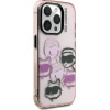 Karl Lagerfeld IML Multi K&CH Heads Case for iPhone 15 Pro Pink - (KLHCP15LHMCHKCP)