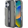 Karl Lagerfeld IML Stripe Logo Case for iPhone 16 Black - (KLHCP16SHCFCPSCK)