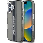 Karl Lagerfeld IML Stripe Logo Case for iPhone 16 Black - (KLHCP16SHCFCPSCK)