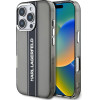 Karl Lagerfeld IML Stripe Logo Case for iPhone 16 Pro Black - (KLHCP16LHCFCPSCK)