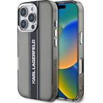 Karl Lagerfeld IML Stripe Logo Case for iPhone 16 Pro Black - (KLHCP16LHCFCPSCK)