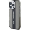 Karl Lagerfeld IML Stripe Logo Case for iPhone 16 Pro Black - (KLHCP16LHCFCPSCK)