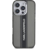 Karl Lagerfeld IML Stripe Logo Case for iPhone 16 Pro Max Black - (KLHCP16XHCFCPSCK)