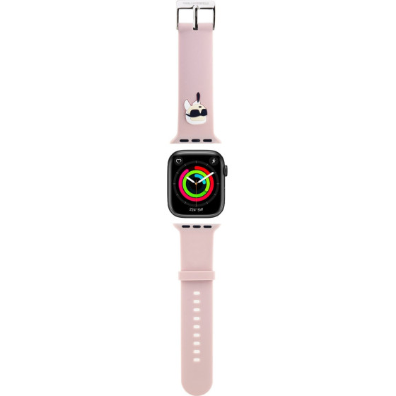 Karl Lagerfeld Karl Head NFT Watch Strap for Apple Watch 42/44/45/46/49 Pink - (KLAWLSLKNP)