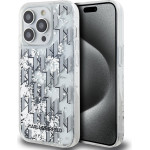 Karl Lagerfeld Liquid Glitter Monogram Gradient Case for iPhone 14 Pro White - (KLHCP14LLKLGKCCH)