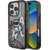 Karl Lagerfeld Liquid Glitter Scattered Choupette Case for iPhone 16 Pro Black - (KLHCP16LLCHSCTDK)