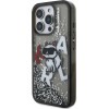 Karl Lagerfeld Liquid Glitter Scattered Choupette Case for iPhone 16 Pro Max Black - (KLHCP16XLCHSCTDK)