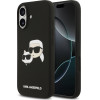 Karl Lagerfeld Liquid Silicone Double Heads MagSafe Case for iPhone 17 Black - (KLHMP17SSKCHPPLK)