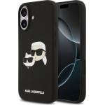 Karl Lagerfeld Liquid Silicone Double Heads MagSafe Case for iPhone 17 Black - (KLHMP17SSKCHPPLK)