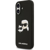 Karl Lagerfeld Liquid Silicone Double Heads MagSafe Case for iPhone 17 Black - (KLHMP17SSKCHPPLK)