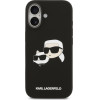 Karl Lagerfeld Liquid Silicone Double Heads MagSafe Case for iPhone 17 Black - (KLHMP17SSKCHPPLK)