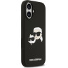 Karl Lagerfeld Liquid Silicone Double Heads MagSafe Case for iPhone 17 Black - (KLHMP17SSKCHPPLK)