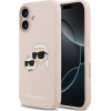 Karl Lagerfeld Liquid Silicone Double Heads MagSafe Case for iPhone 17 Pink - (KLHMP17SSKCHPPLP)