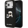 Karl Lagerfeld Liquid Silicone Double Heads MagSafe Case for iPhone 17 Pro Black - (KLHMP17LSKCHPPLK)