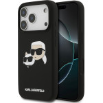 Karl Lagerfeld Liquid Silicone Double Heads MagSafe Case for iPhone 17 Pro Black - (KLHMP17LSKCHPPLK)