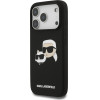 Karl Lagerfeld Liquid Silicone Double Heads MagSafe Case for iPhone 17 Pro Black - (KLHMP17LSKCHPPLK)
