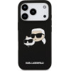Karl Lagerfeld Liquid Silicone Double Heads MagSafe Case for iPhone 17 Pro Black - (KLHMP17LSKCHPPLK)