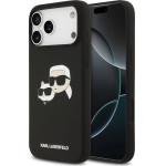 Karl Lagerfeld Liquid Silicone Double Heads MagSafe Case for iPhone 17 Pro Max Black - (KLHMP17XSKCHPPLK)