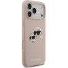 Karl Lagerfeld Liquid Silicone Double Heads MagSafe Case for iPhone 17 Pro Max Pink - (KLHMP17XSKCHPPLP)