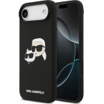 Karl Lagerfeld Liquid Silicone Double Heads MagSafe Case for iPhone Air Black - (KLHMP17MSKCHPPLK)