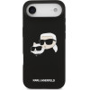 Karl Lagerfeld Liquid Silicone Double Heads MagSafe Case for iPhone Air Black - (KLHMP17MSKCHPPLK)