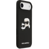 Karl Lagerfeld Liquid Silicone Double Heads MagSafe Case for iPhone Air Black - (KLHMP17MSKCHPPLK)